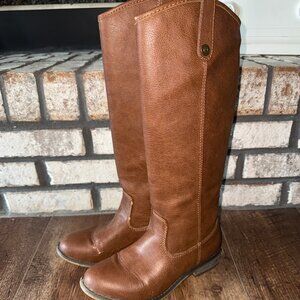 Breckelle's Knee High Riding Boots Cognac Size 6.5